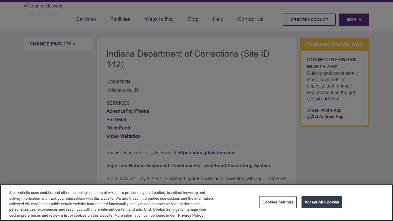 Indiana Department of Corrections | ConnectNetwork